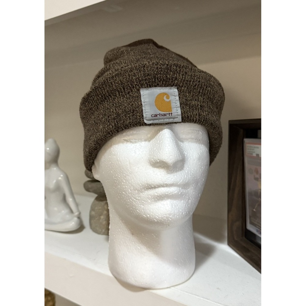 Carhartt Unisex Knit Cuffed Beanie Classic Hat Cap Brown